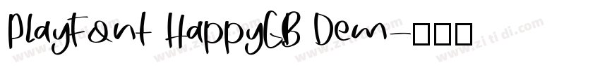 PlayFont HappyGB Dem字体转换